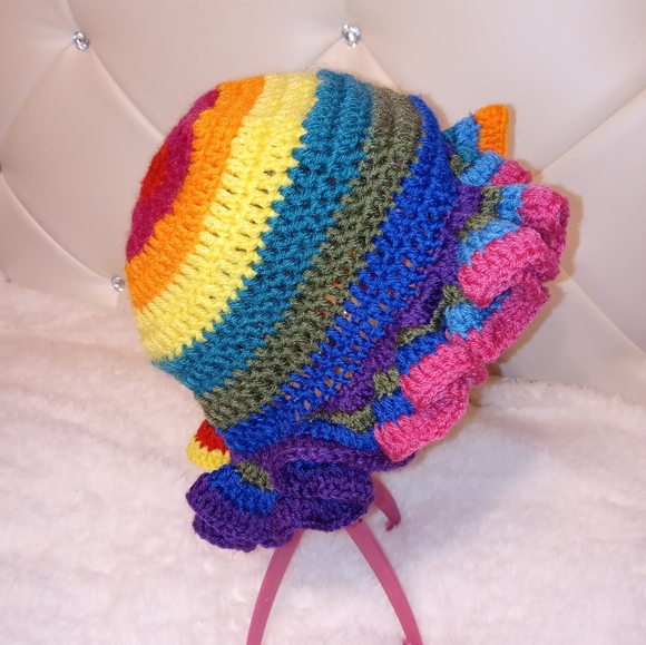 Crochet Ruffle Hat - Picture 1 of 4